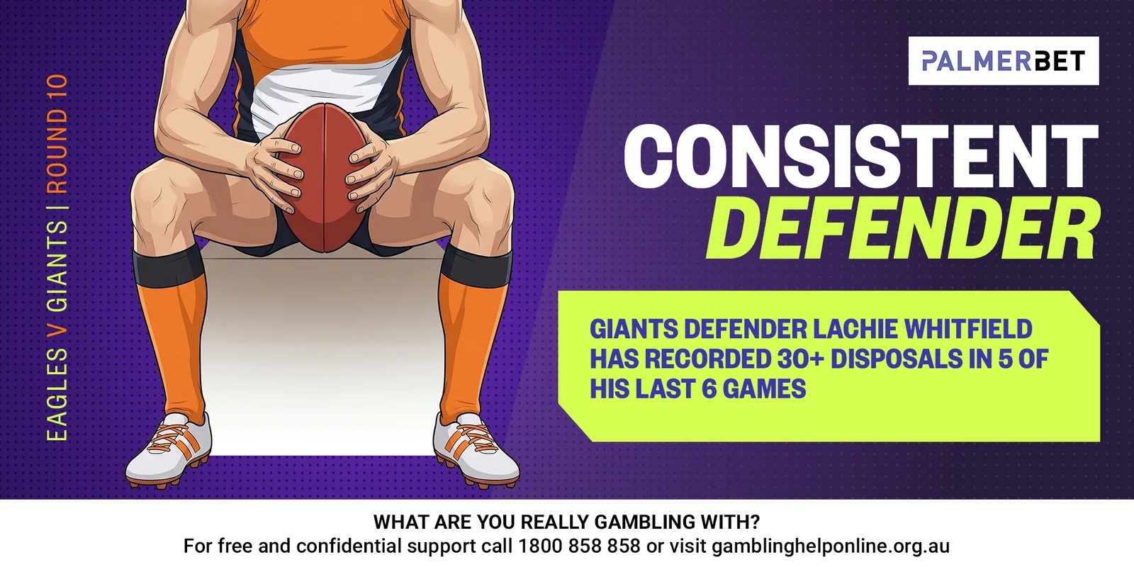 AFL stat tile: Consistent Defender